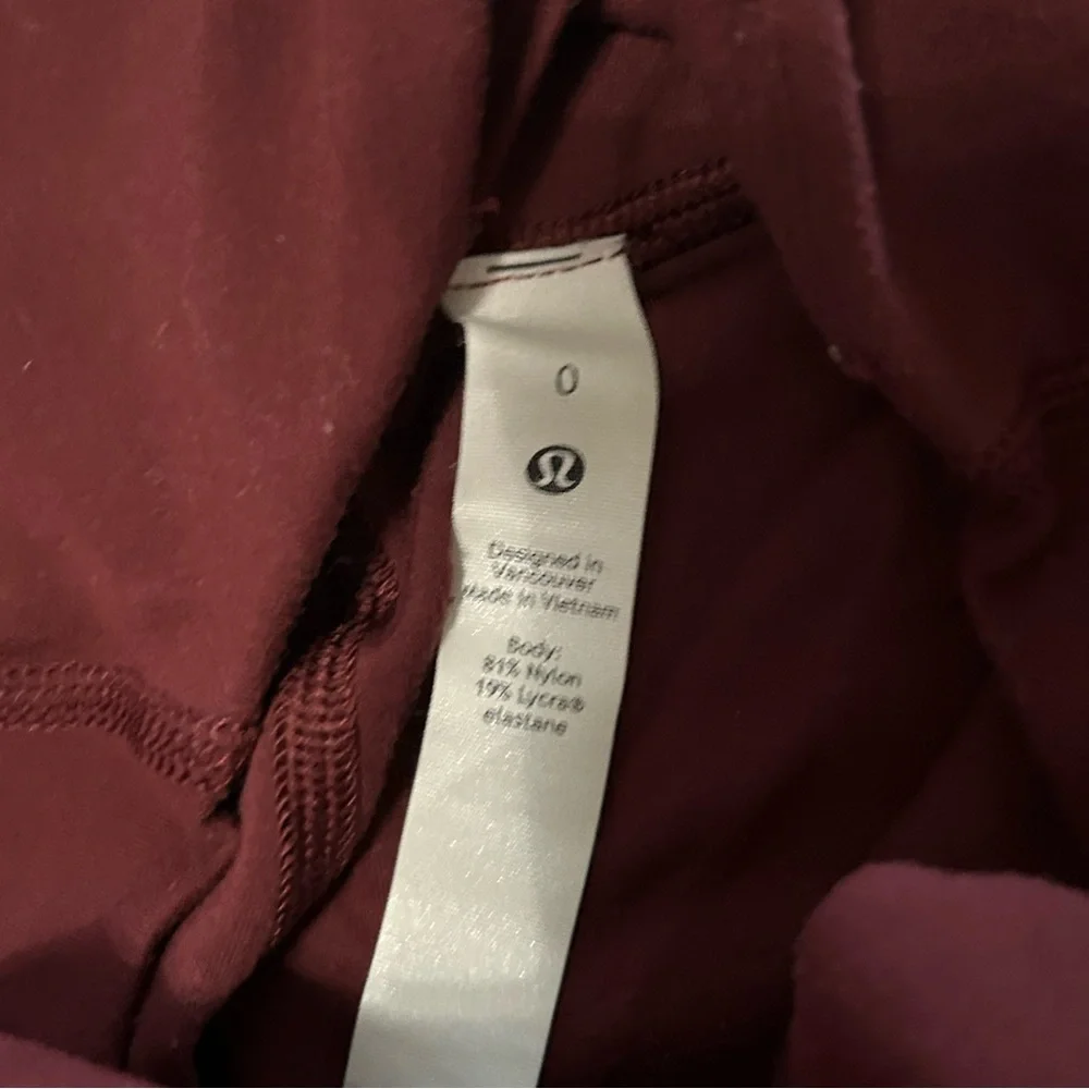 Lululemon / Align High-Rise Pants 25” size 0 Red Merlot
